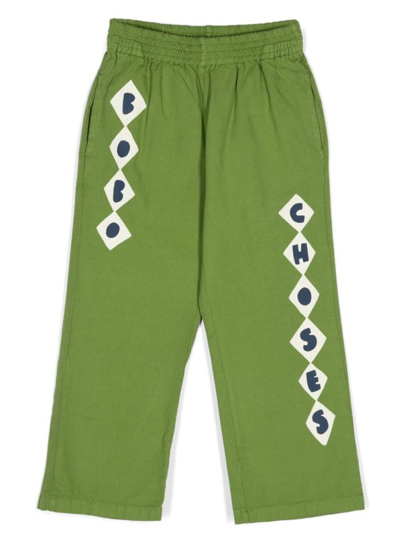 Bobo Choses logo-print trousers - Green von Bobo Choses