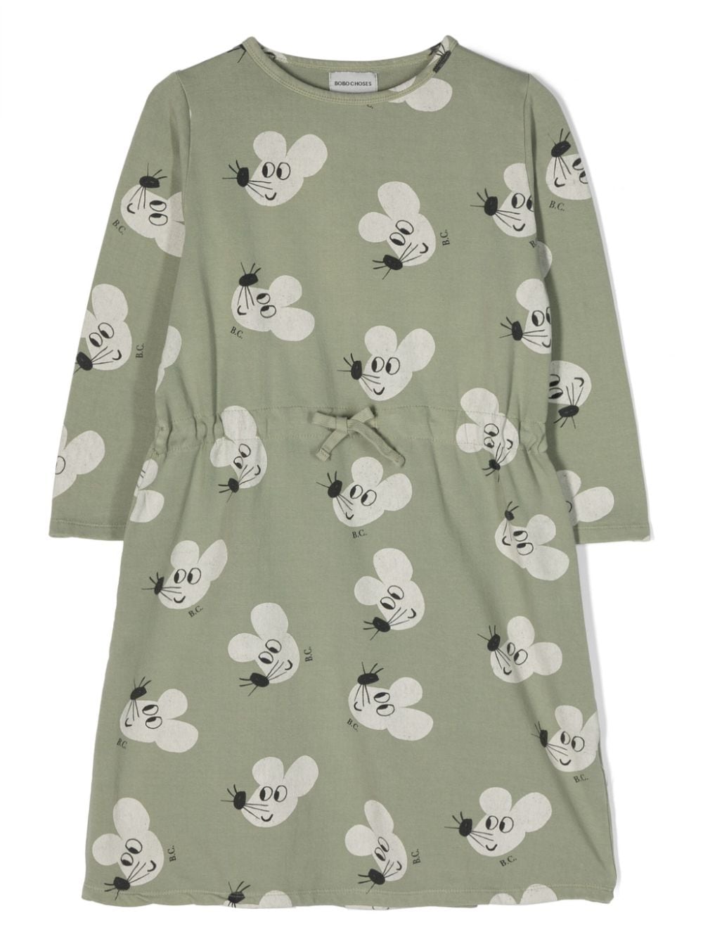 Bobo Choses mouse-print long-sleeve dress - Green von Bobo Choses