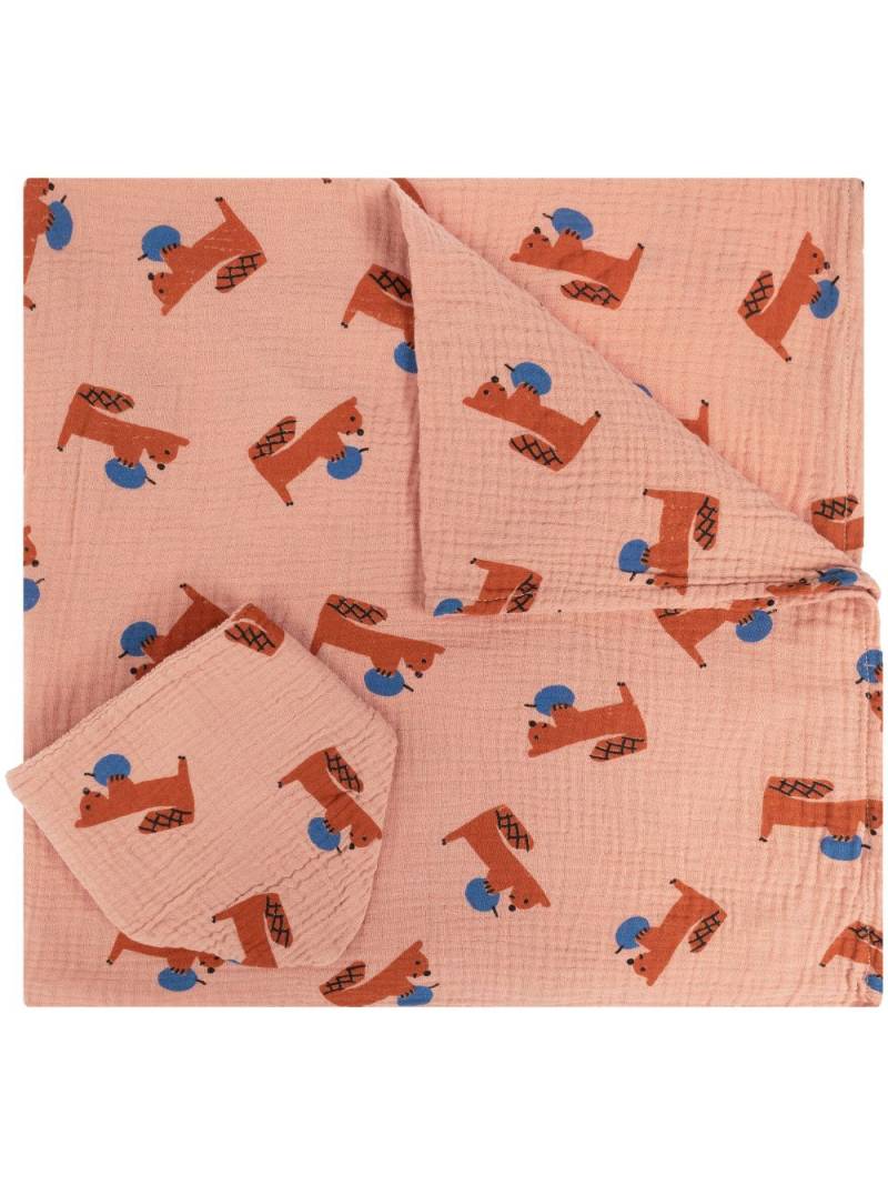 Bobo Choses squirrel-print bib (set of three) - Pink von Bobo Choses