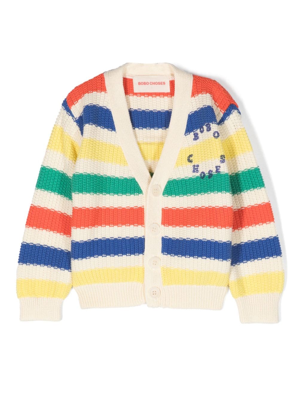 Bobo Choses striped organic cotton cardigan - Neutrals von Bobo Choses