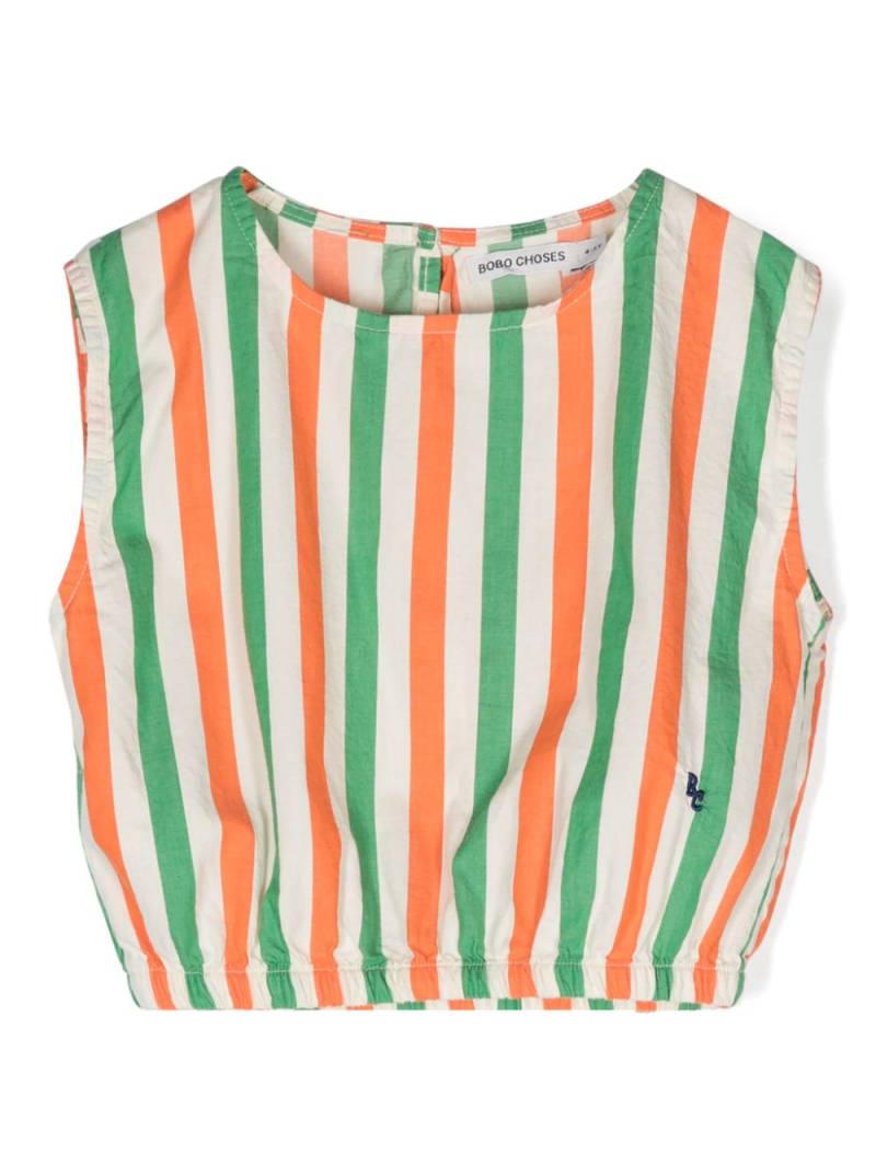 Bobo Choses striped sleeveless T-shirt - Green von Bobo Choses