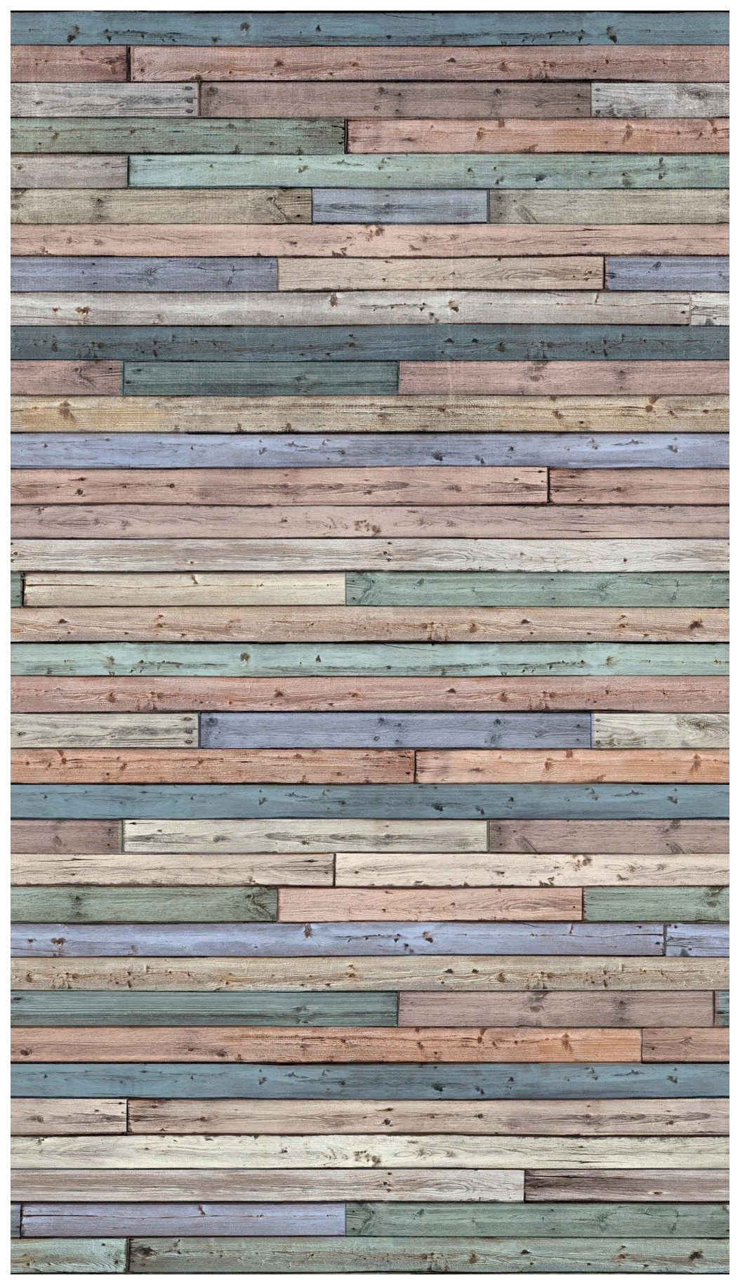Bodenmeister Fototapete »3d Effekt Holzwand Vintage bunt« Bodenmeister Fototapete »3d Effekt Holzwand Vintage bunt« von Bodenmeister