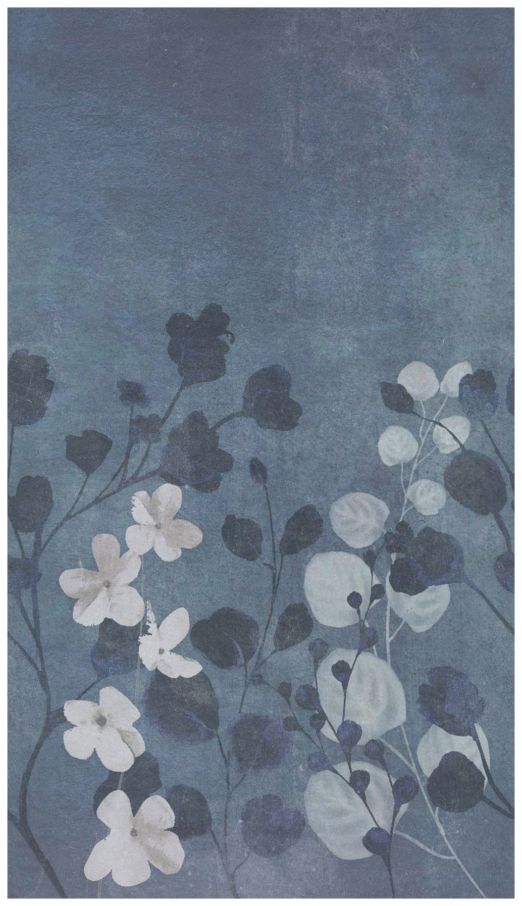 Bodenmeister Fototapete »Betonwand Blumen blau« Bodenmeister Fototapete »Betonwand Blumen blau« von Bodenmeister