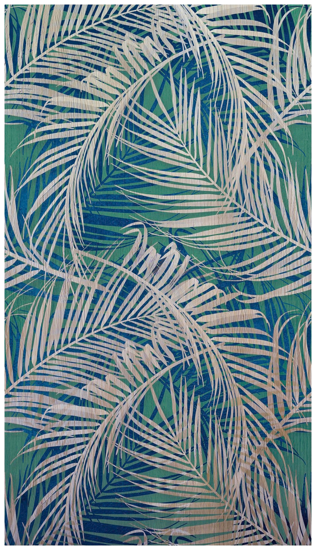 Bodenmeister Fototapete »Palmenblätter grün blau« Bodenmeister Fototapete »Palmenblätter grün blau« von Bodenmeister