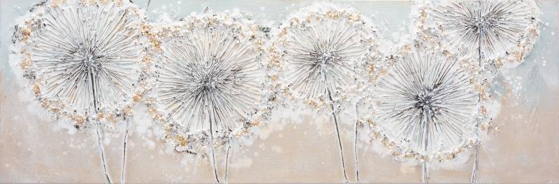 Bönninghoff Ölgemälde »Pusteblumen«, Blumen, (1 St.), jedes Bild ein Unikat, BxH: 120x40 cm von Bönninghoff