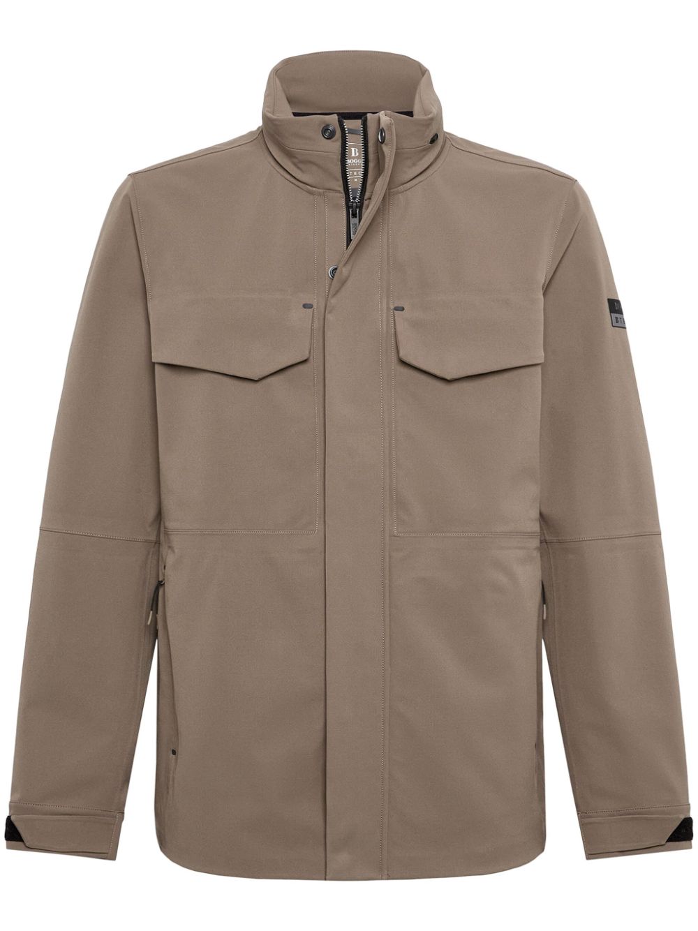 Boggi Milano logo-patch jacket - Brown von Boggi Milano