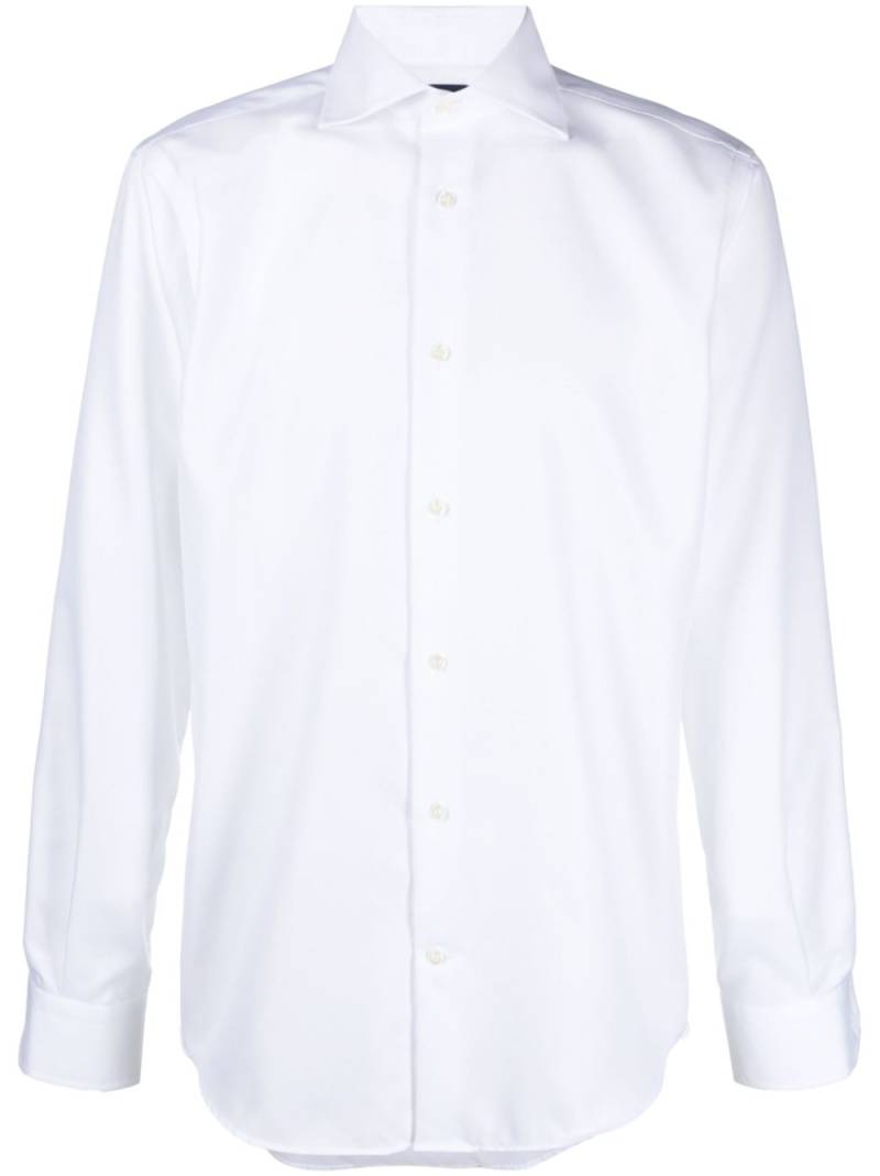 Boggi Milano Dobby poplin cotton shirt - White von Boggi Milano