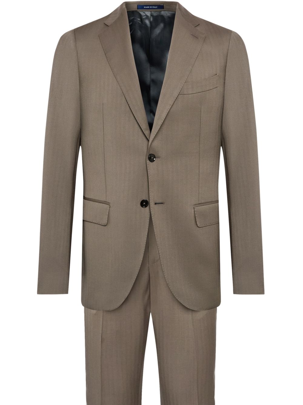 Boggi Milano herringbone wool suit - Brown von Boggi Milano