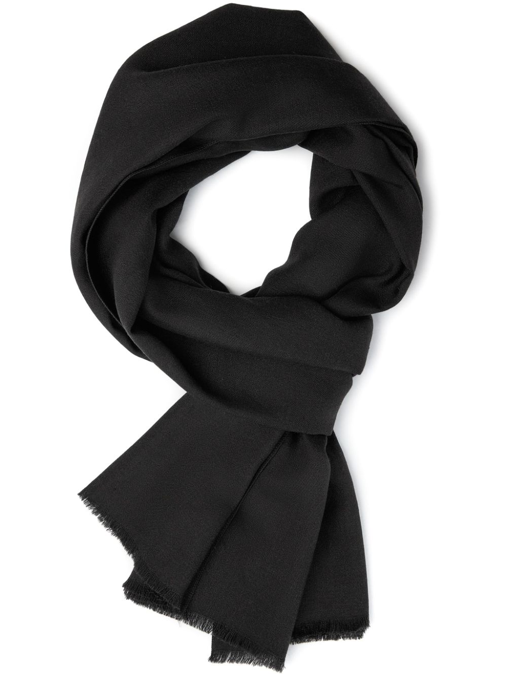 Boggi Milano frayed-edge scarf - Black von Boggi Milano