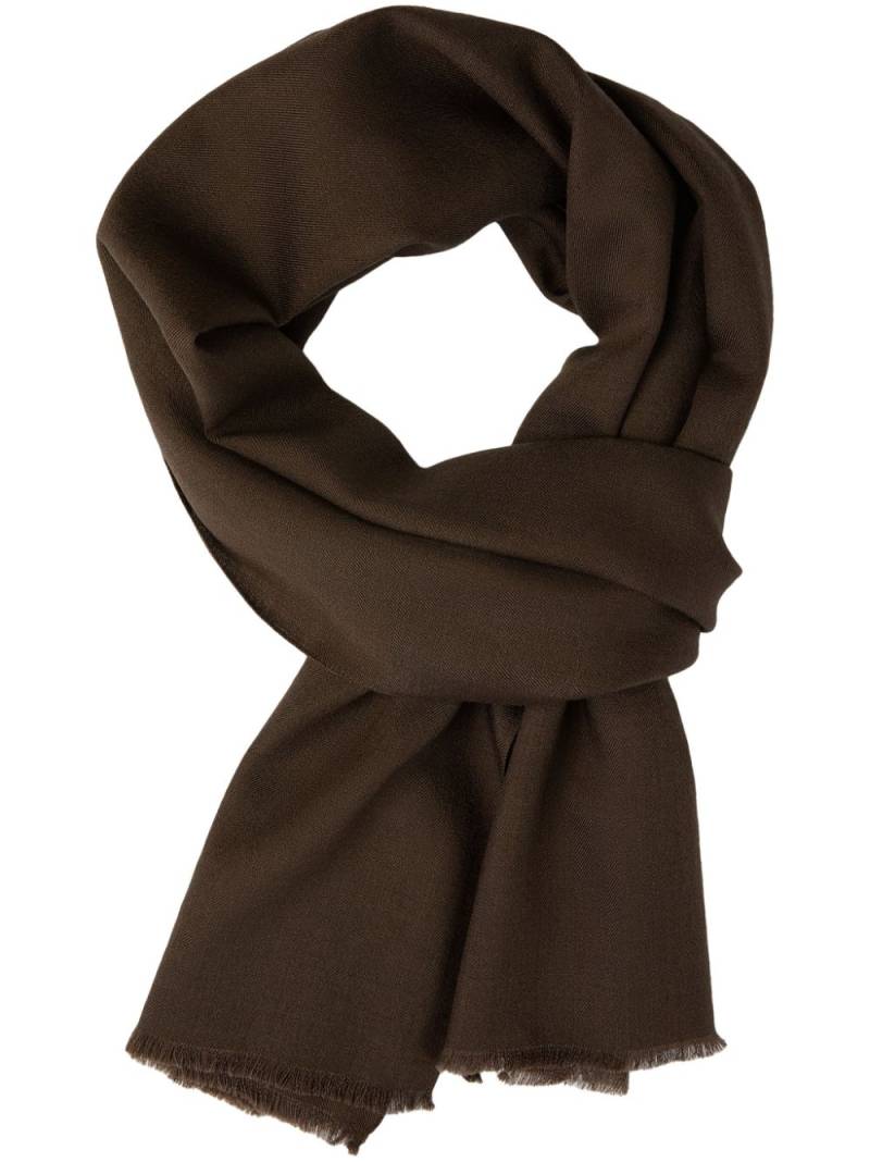 Boggi Milano frayed-edge scarf - Brown von Boggi Milano