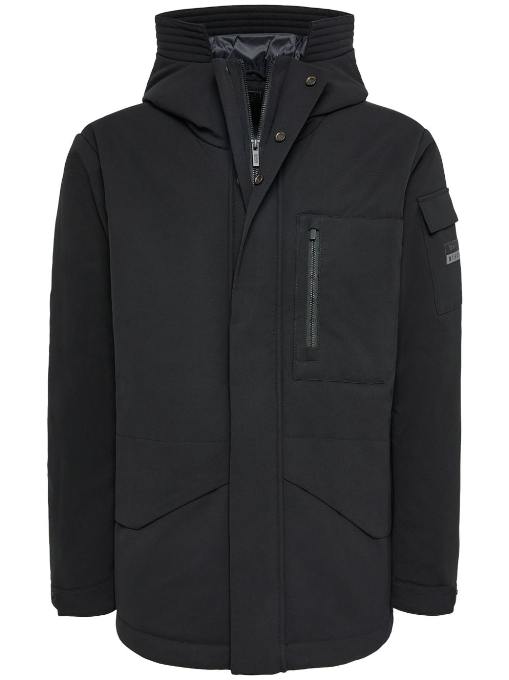 Boggi Milano logo-patch padded jacket - Black von Boggi Milano