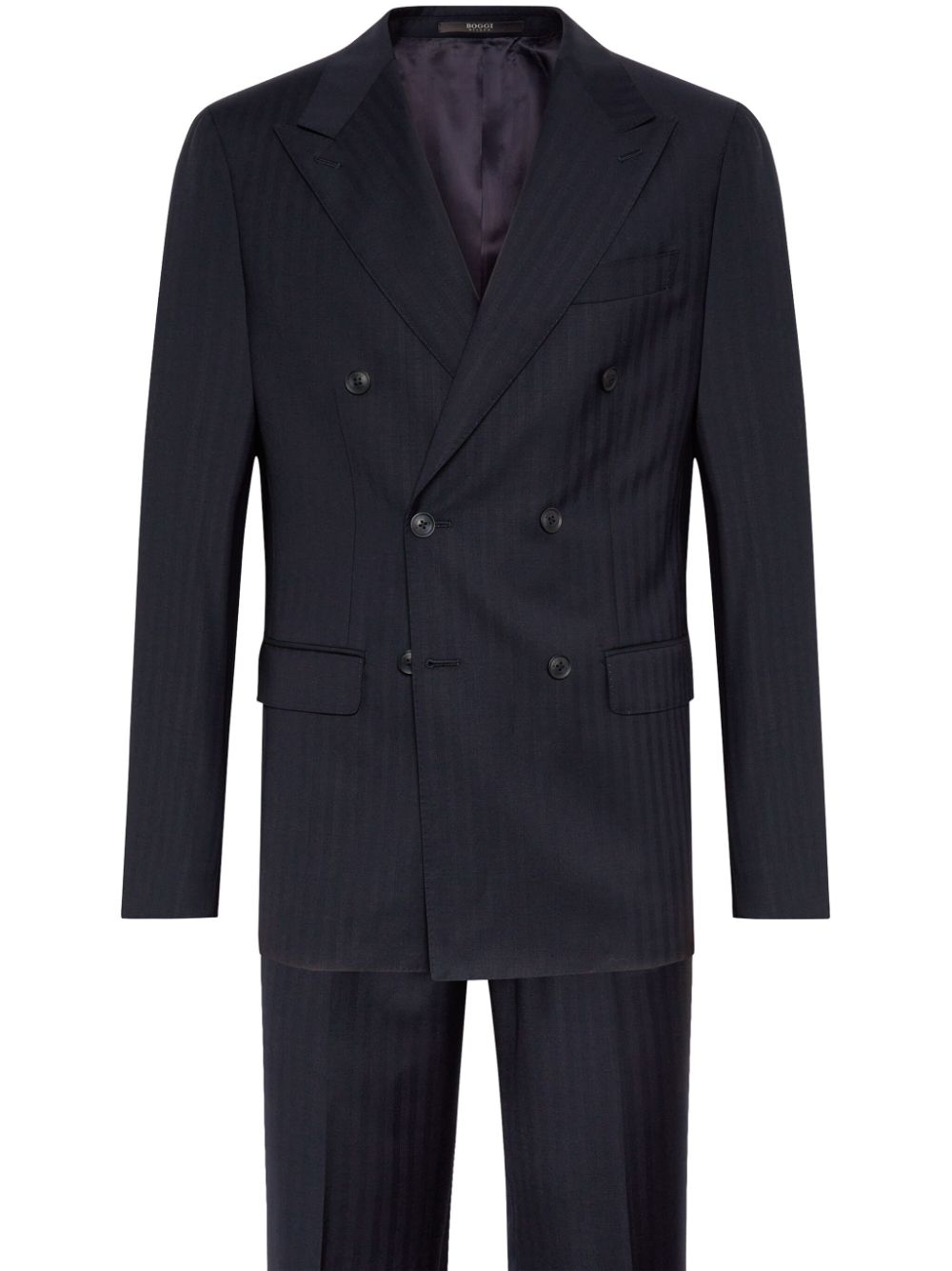 Boggi Milano herringbone suit - Blue von Boggi Milano