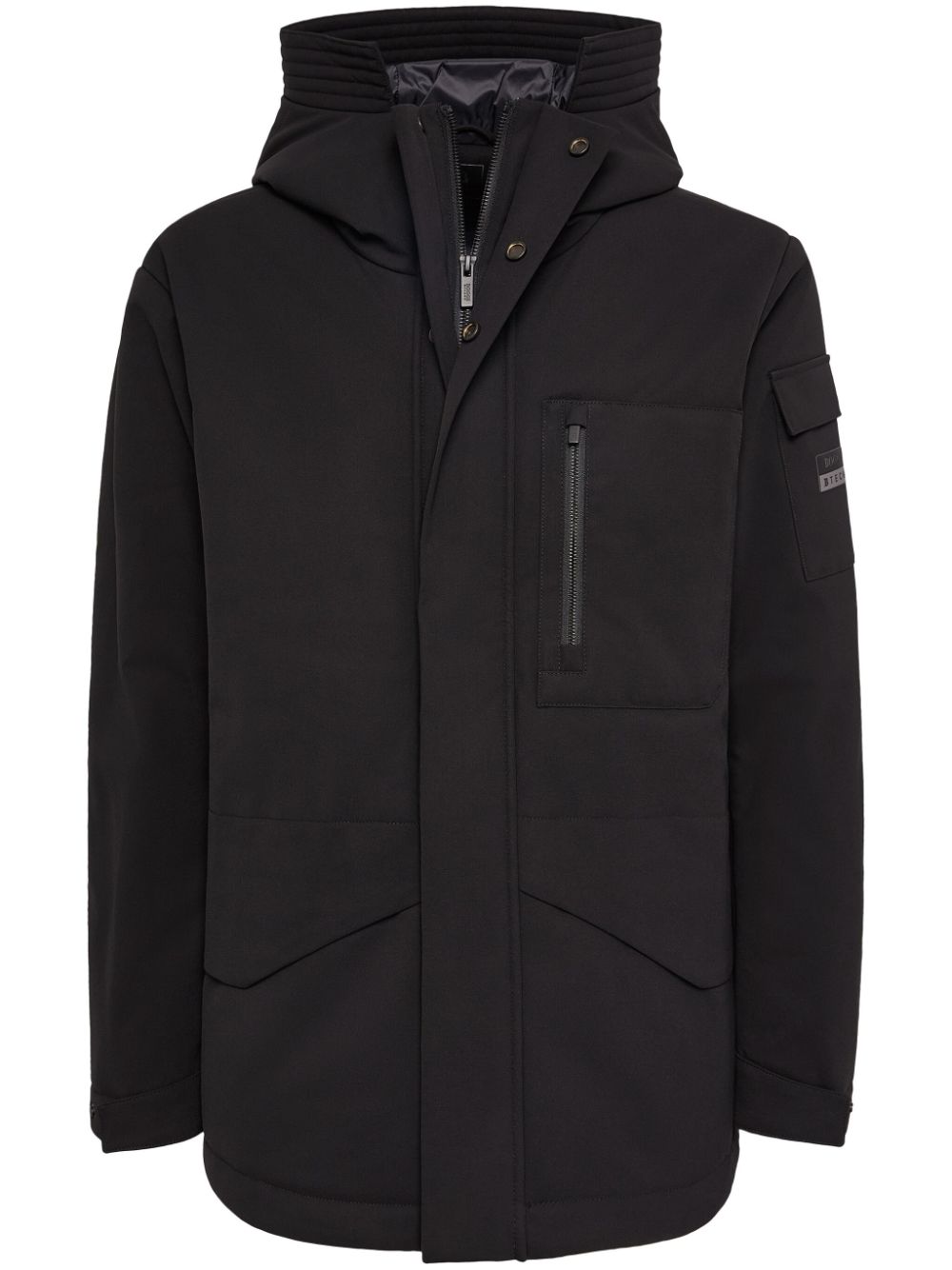 Boggi Milano logo-patch padded jacket - Black von Boggi Milano