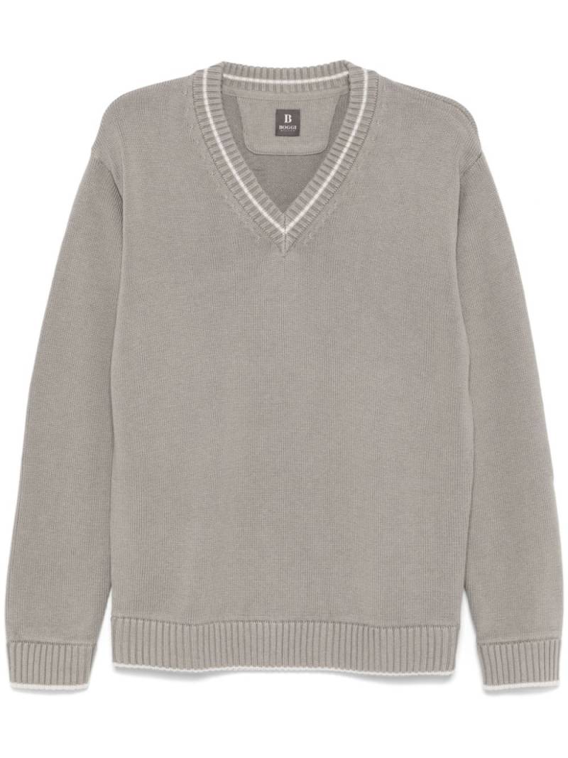 Boggi Milano V-neck sweater - Brown von Boggi Milano