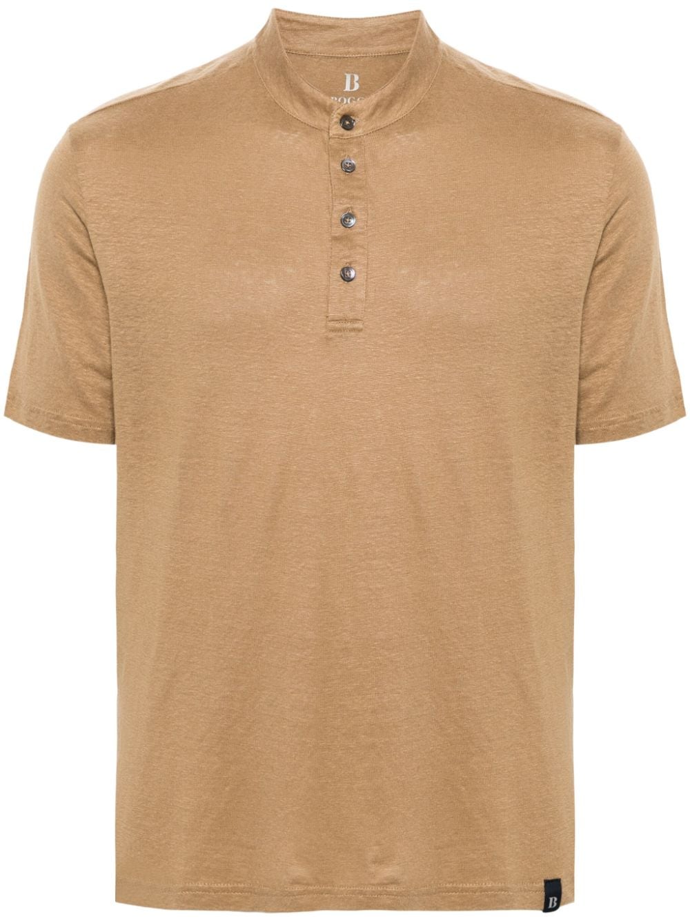 Boggi Milano band-collar T-shirt - Brown von Boggi Milano