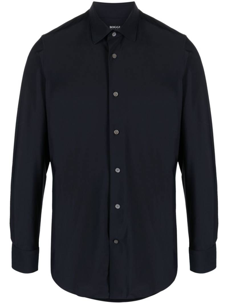 Boggi Milano button-up stretch shirt - Blue von Boggi Milano