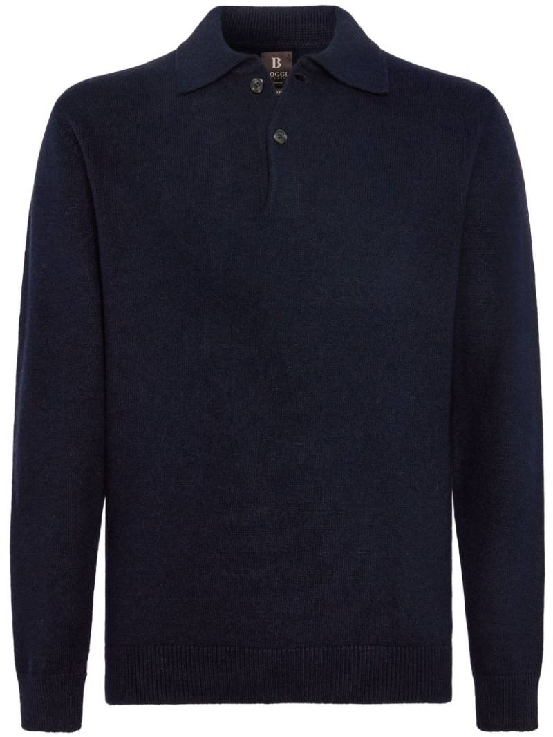 Boggi Milano cashmere polo neck jumper - Blue von Boggi Milano