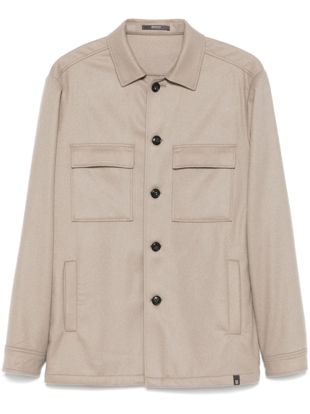 Boggi Milano cashmere shirt jacket - Neutrals von Boggi Milano