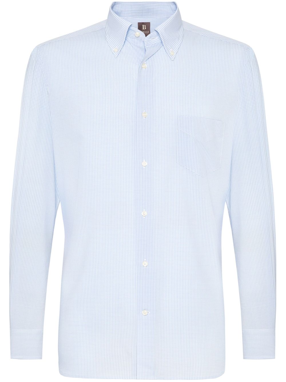 Boggi Milano check-pattern shirt - Blue von Boggi Milano