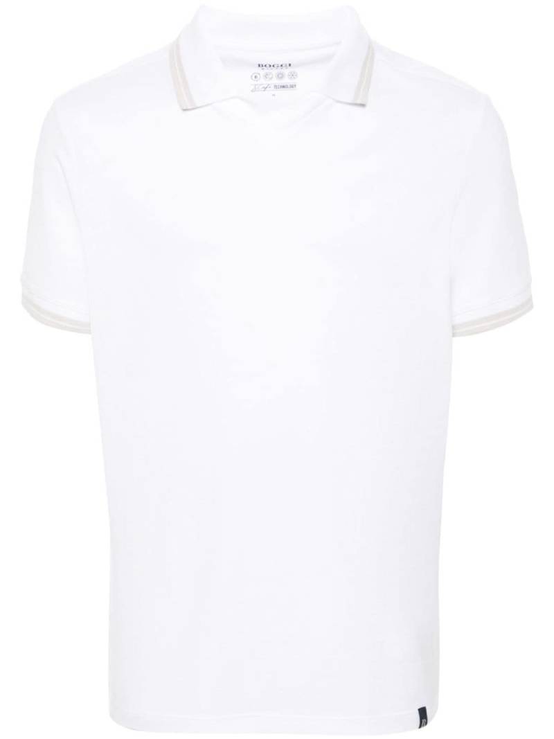 Boggi Milano contrasting-panel polo shirt - White von Boggi Milano