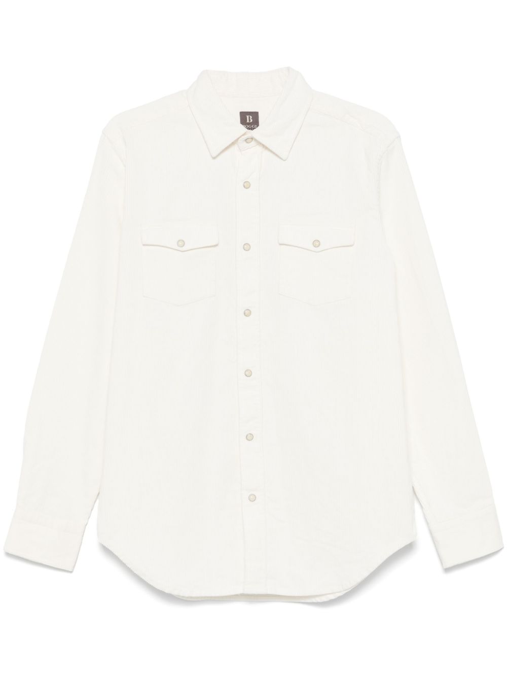 Boggi Milano corduroy shirt - White von Boggi Milano