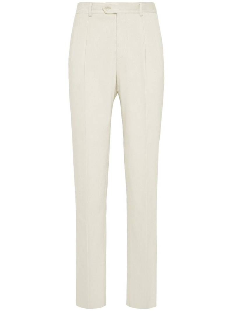 Boggi Milano cotton velvet trousers - Neutrals von Boggi Milano