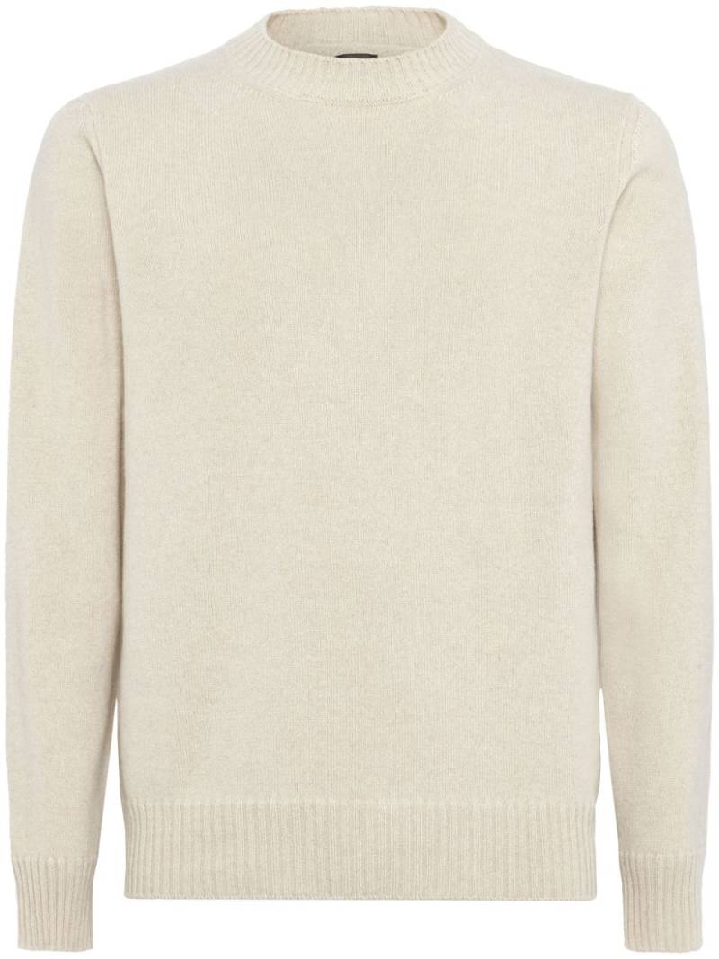 Boggi Milano crew neck cashmere jumper - Neutrals von Boggi Milano