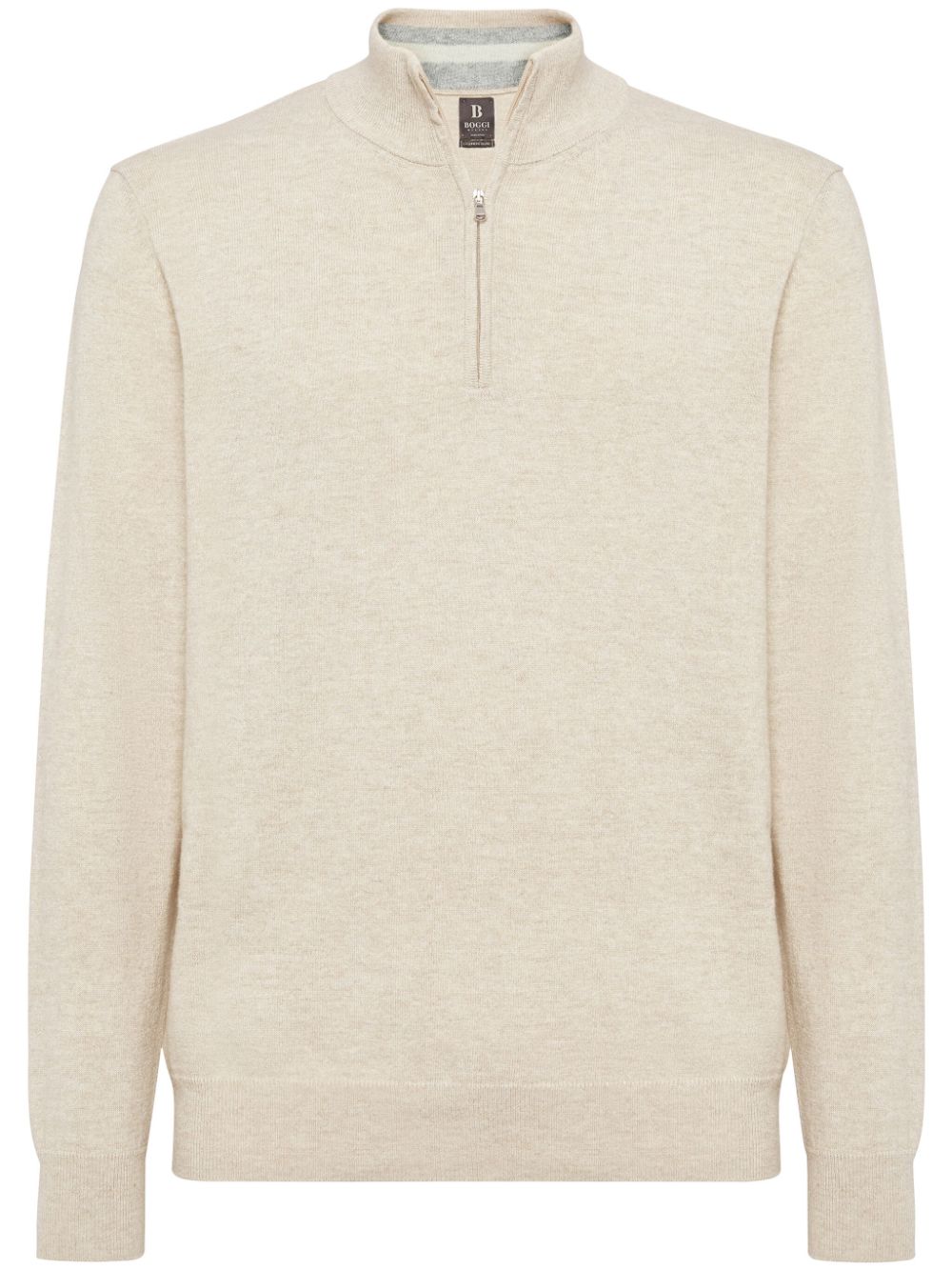 Boggi Milano half-zip cashmere sweater - Neutrals von Boggi Milano