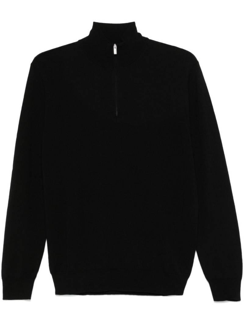 Boggi Milano half-zip sweater - Black von Boggi Milano