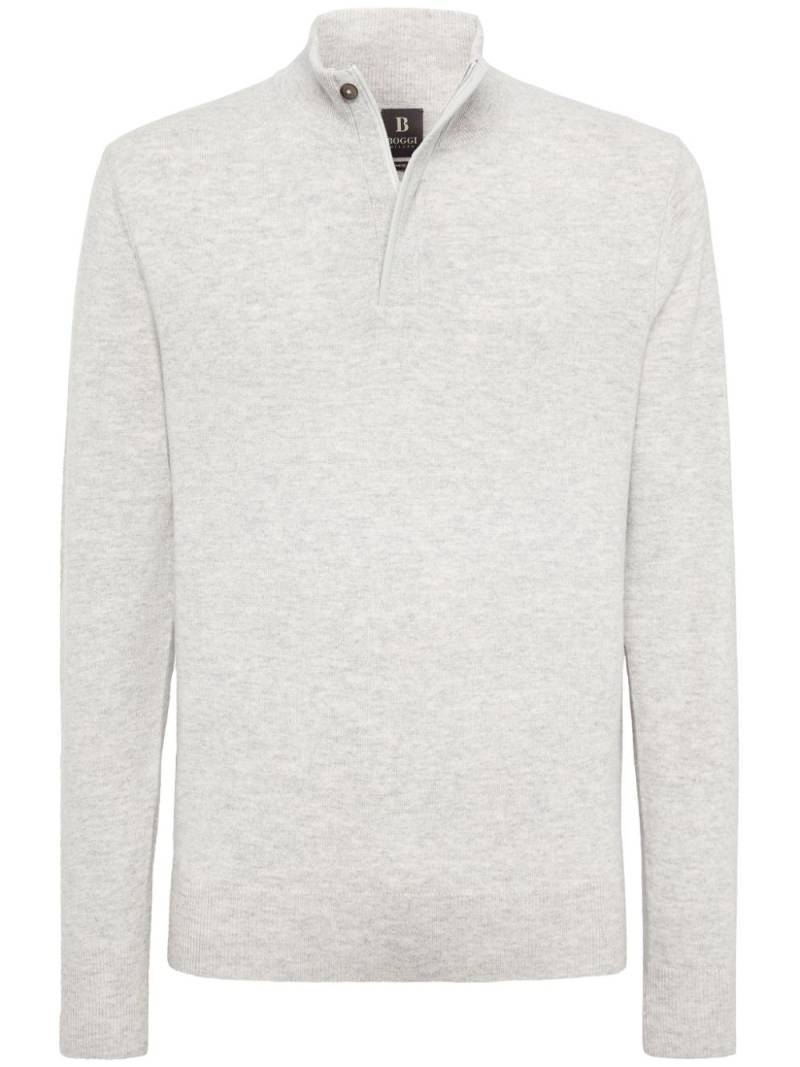 Boggi Milano half-zip sweater - Grey von Boggi Milano