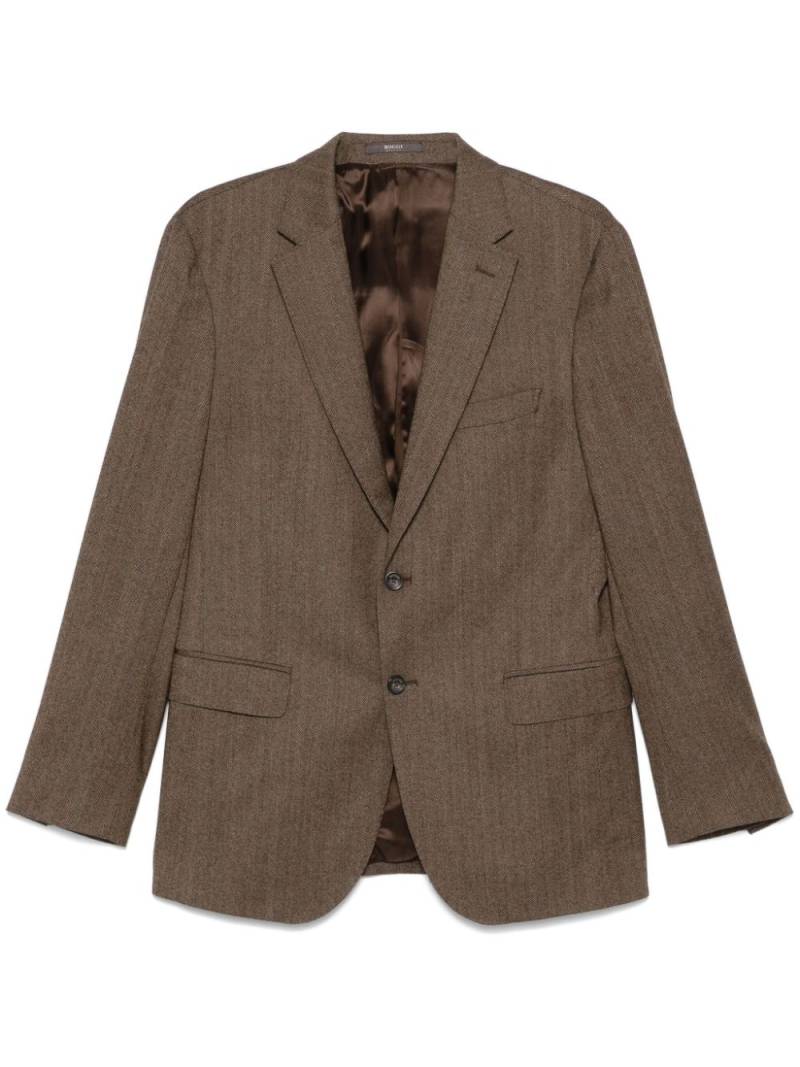 Boggi Milano herringbone-pattern blazer - Brown von Boggi Milano