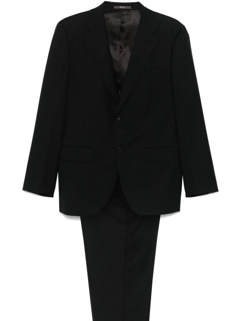 Boggi Milano herringbone suit - Black von Boggi Milano