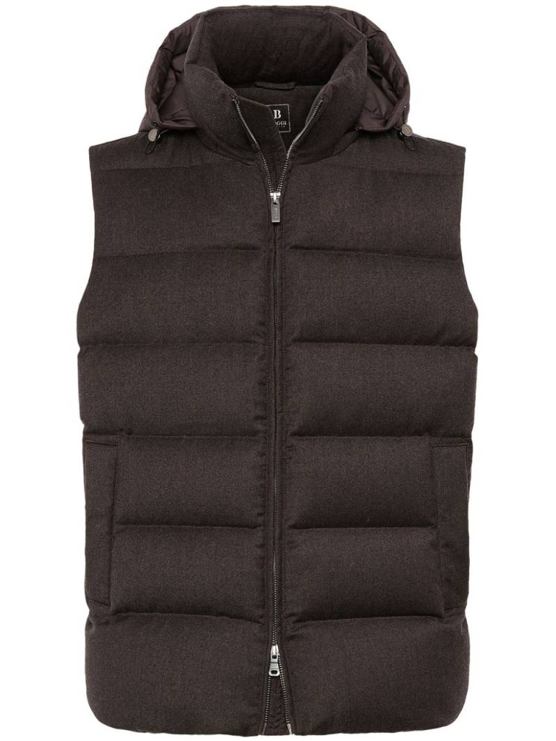 Boggi Milano hooded down gilet - Brown von Boggi Milano