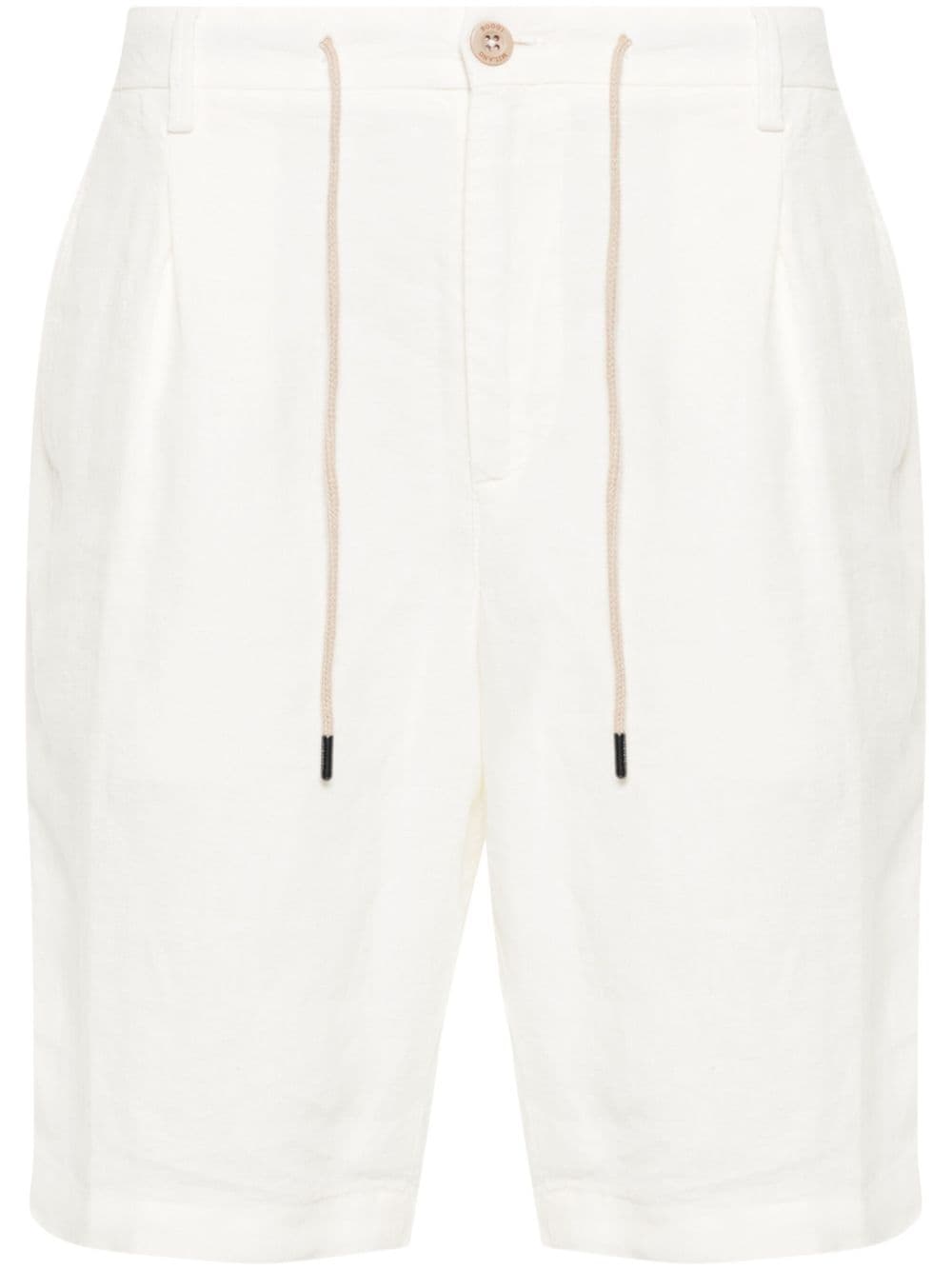 Boggi Milano linen chino shorts - White von Boggi Milano