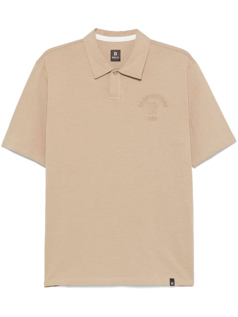 Boggi Milano logo-embossed polo shirt - Brown von Boggi Milano