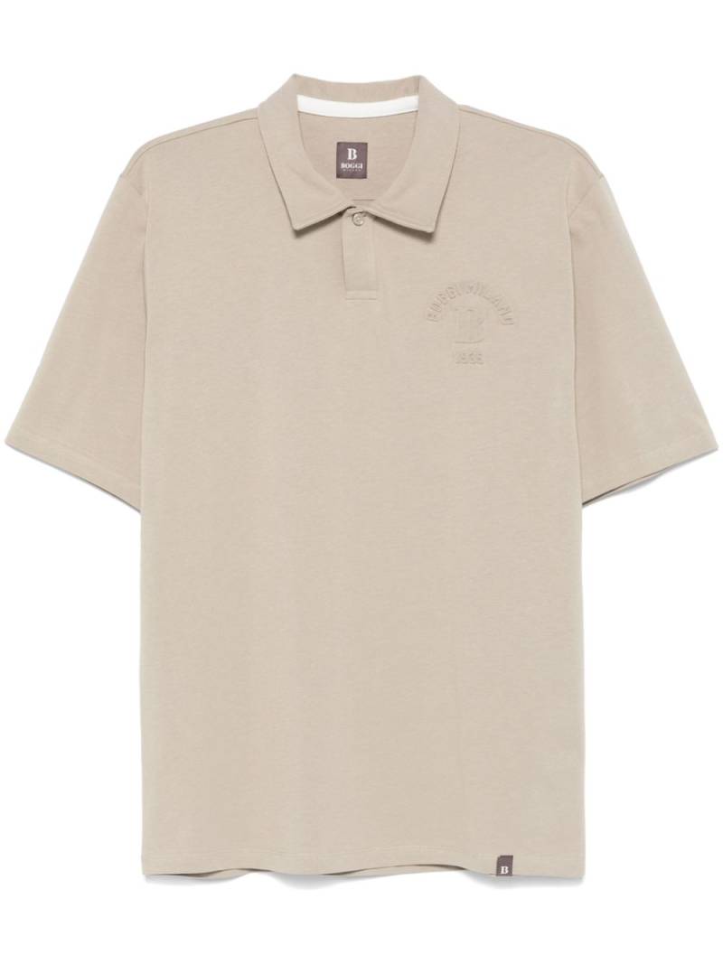 Boggi Milano logo-embossed polo shirt - Grey von Boggi Milano