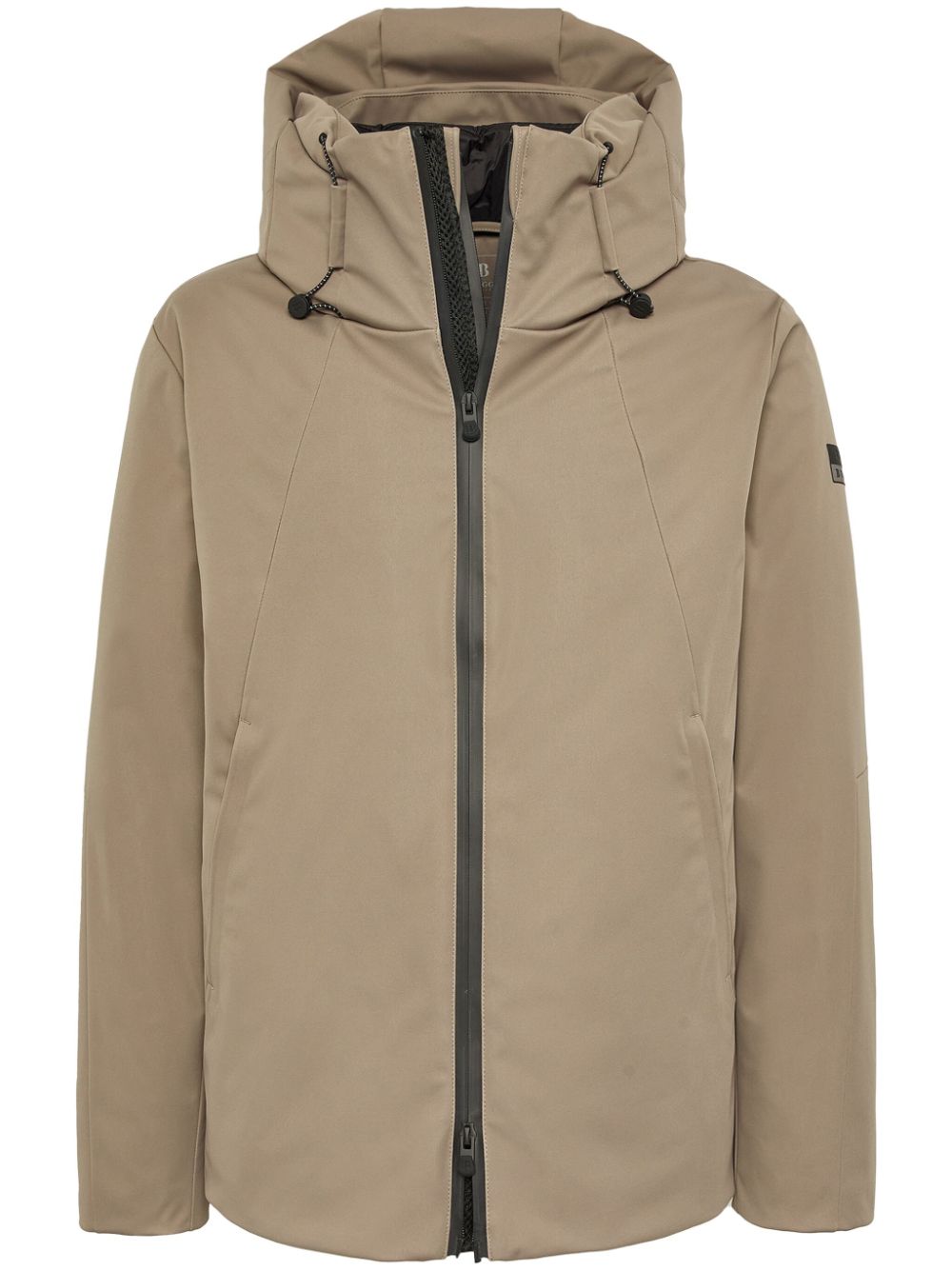 Boggi Milano logo-patch padded jacket - Neutrals von Boggi Milano