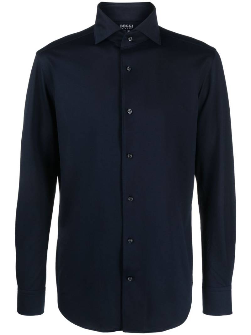 Boggi Milano long-sleeve button-up shirt - Blue von Boggi Milano