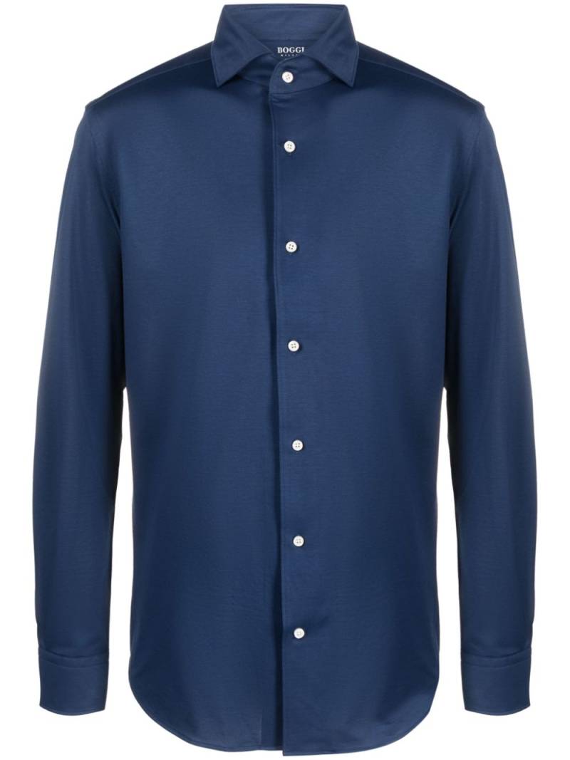 Boggi Milano long-sleeve jersey shirt - Blue von Boggi Milano