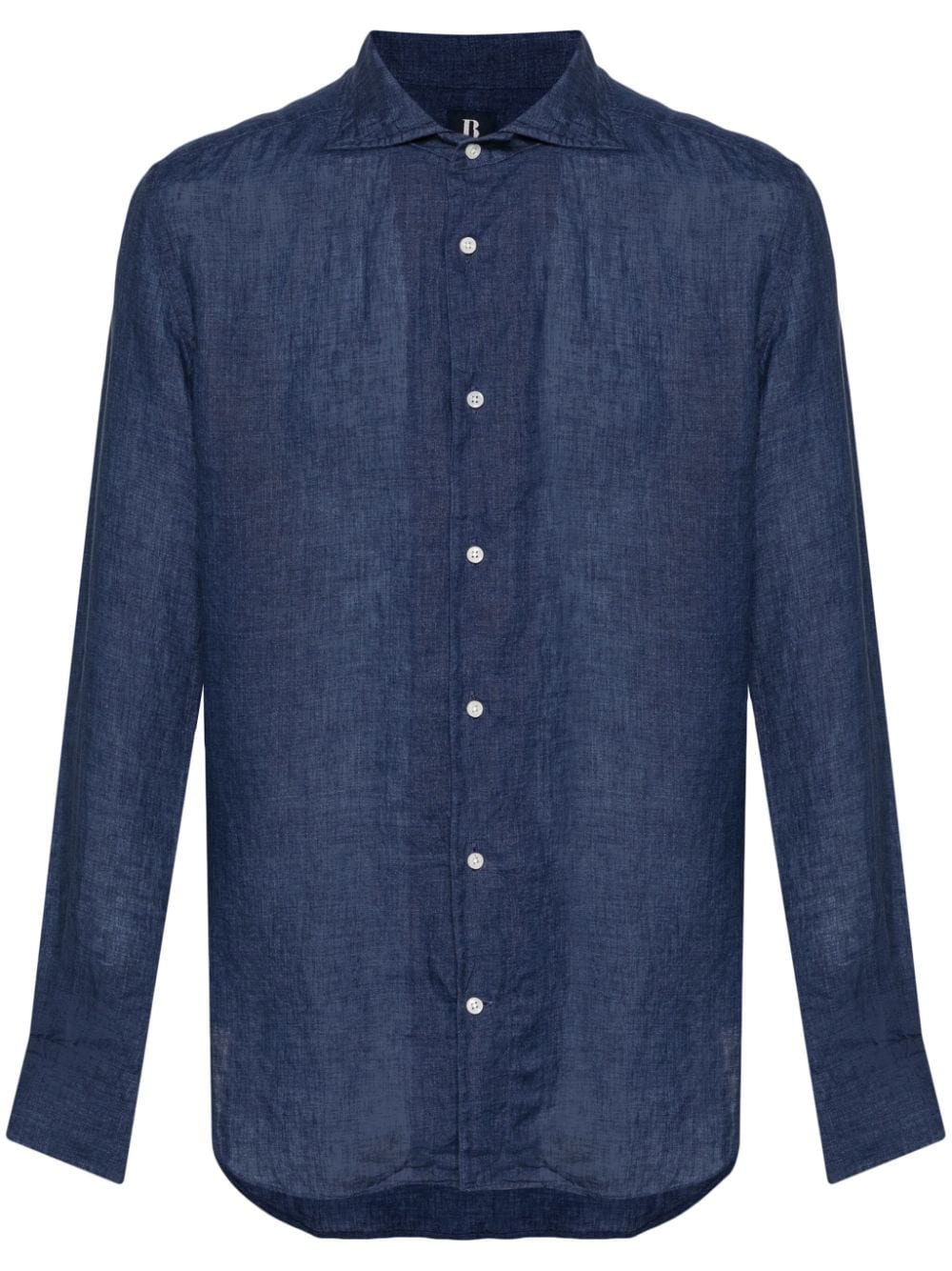 Boggi Milano long-sleeves linen shirt - Blue von Boggi Milano