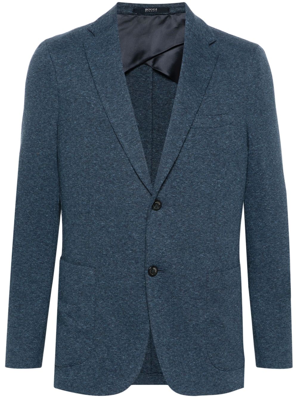 Boggi Milano mélange single-breasted blazer - Blue von Boggi Milano