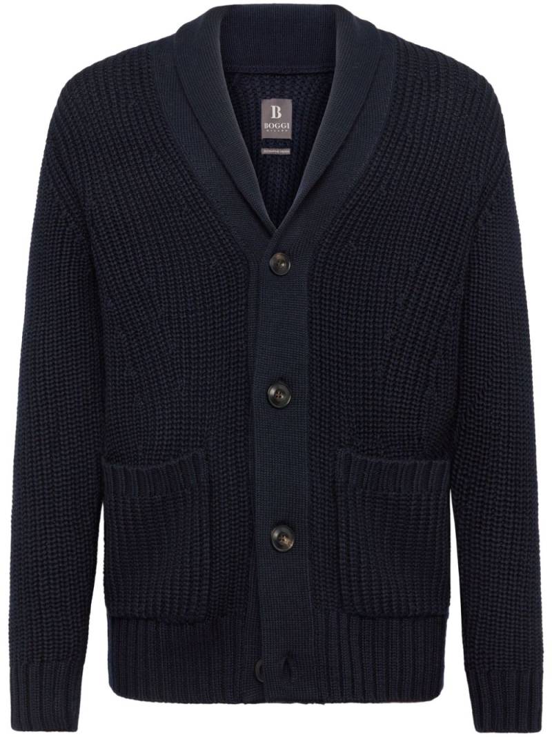 Boggi Milano merino wool cardigan - Blue von Boggi Milano