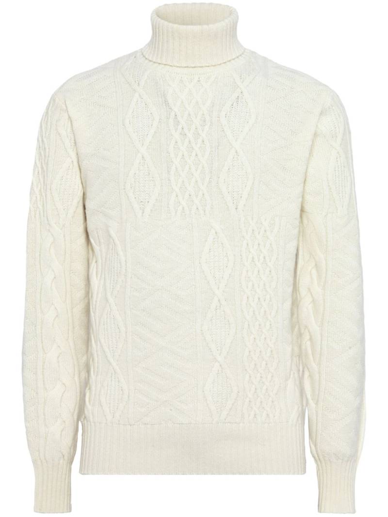 Boggi Milano mixed-knit sweater - White von Boggi Milano