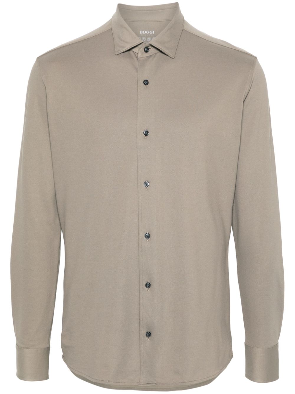 Boggi Milano piqué buttoned shirt - Neutrals von Boggi Milano