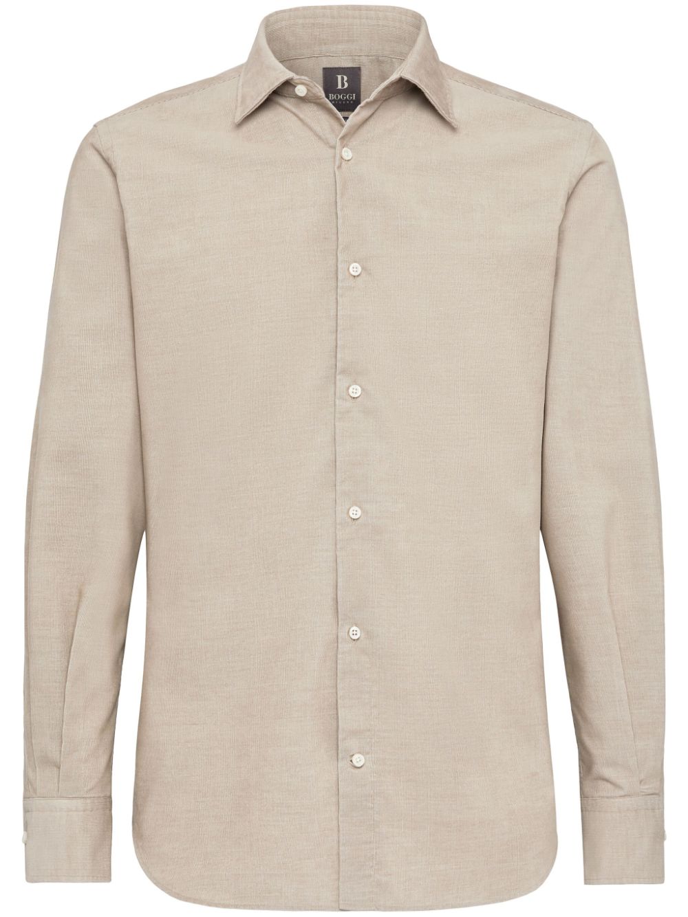 Boggi Milano regular-fit velvet shirt - Neutrals von Boggi Milano