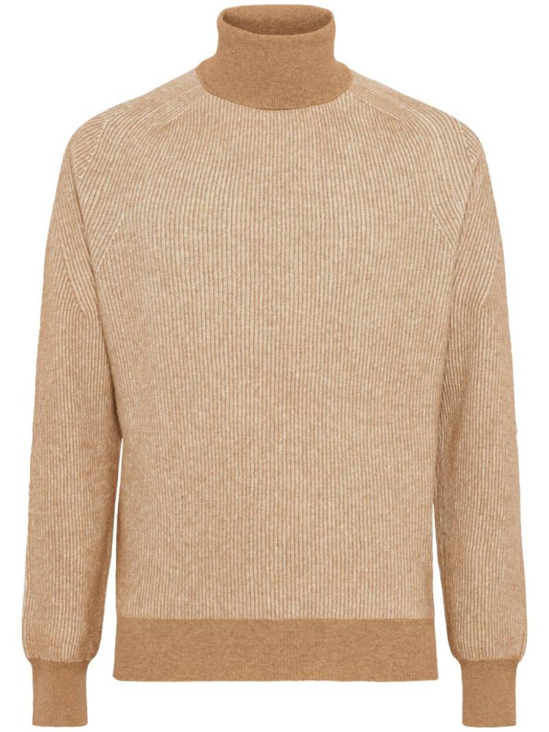 Boggi Milano roll-neck wool jumper - Neutrals von Boggi Milano