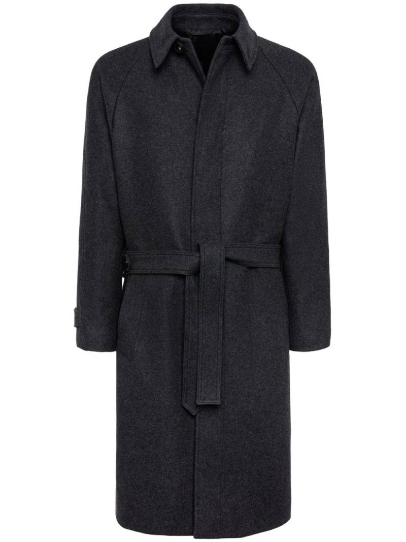 Boggi Milano single-breasted wool coat - Black von Boggi Milano