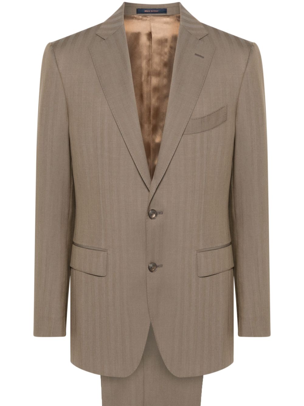 Boggi Milano single-breasted wool suit - Brown von Boggi Milano