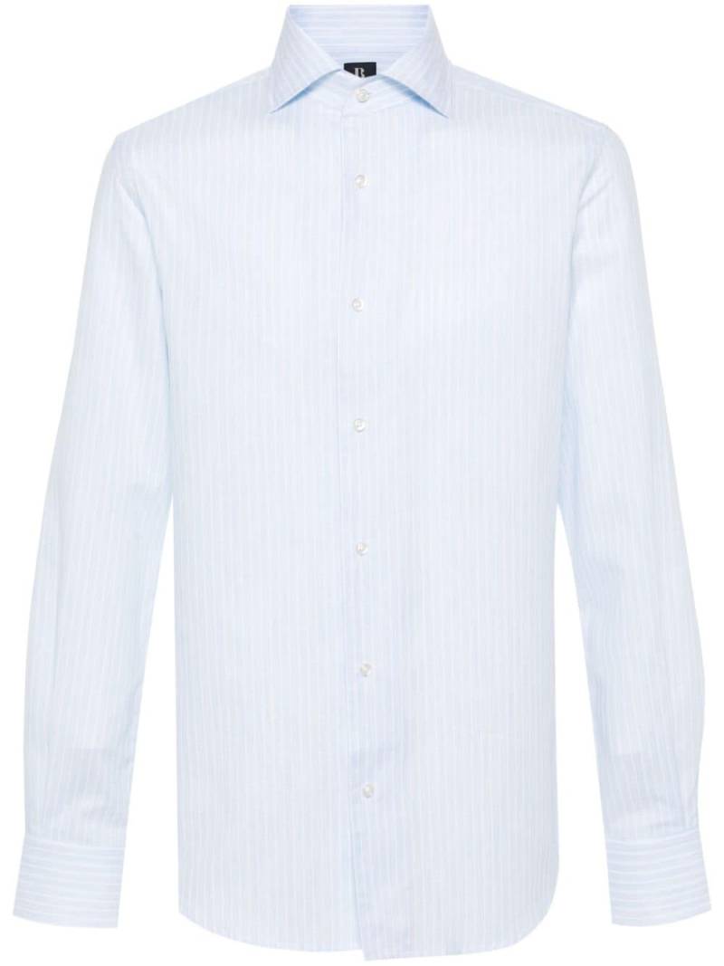 Boggi Milano striped cotton shirt - Blue von Boggi Milano