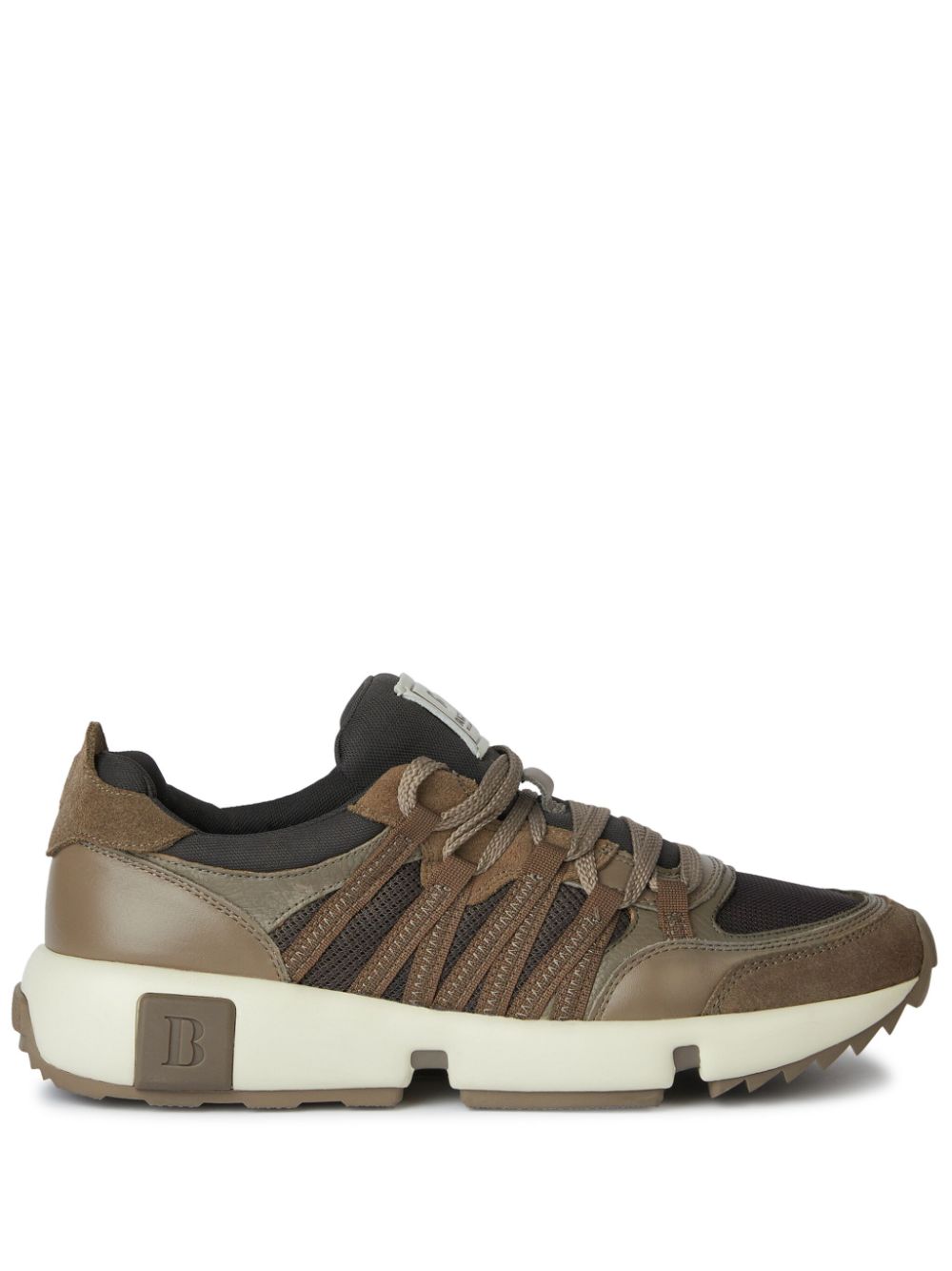 Boggi Milano technical-fabric leather sneakers - Brown von Boggi Milano